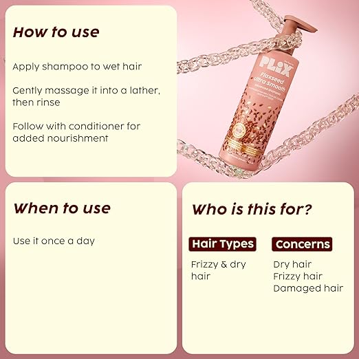 PLIX Flaxseed Ultrasmooth Shampoo for Smooth Hair 200ml