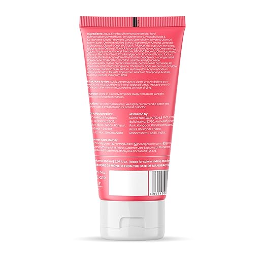 PLIX – The Plant Fix Watermelon Hydra-Cool Sunscreen Body Lotion SPF 50 PA++++ | 2-in-1 Lightweight Lotion + Sunscreen with Ceramides, Cica, Aquaxyl & Frescolat® ML | 150ml PLIX