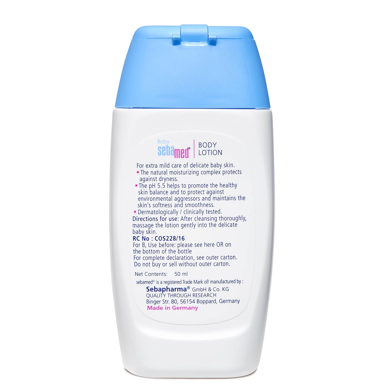 Sebamed Baby Body Lotion 50 ml | pH 5.5 for Sensitive Baby Skin