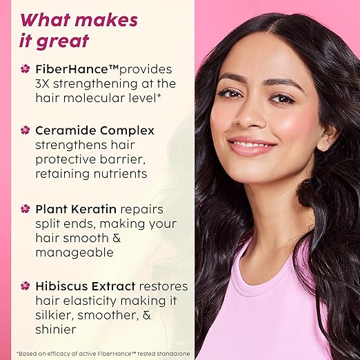 PLIX The Plant Fix Hibiscus Bond Repair Advanced Shampoo – 200ml | Restores Damaged & Frizzy Hair | Strengthens Molecular Structure with Fiberhance & Hibiscus Extract | For Men & Women PLIX