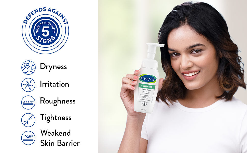 Cetaphil Soothing Foam Wash for Dry to Normal Skin with Ceramides (200ml) - Niram Global Private Limited
