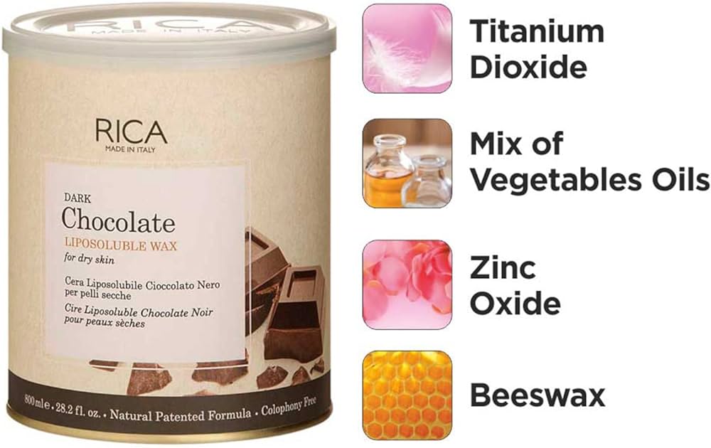 Rica Dark Chocolate Liposoluble Wax For Dry Skin (800ml)