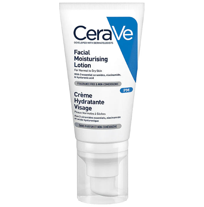 CeraVe PM Facial Moisturizer Lightweight Night Cream with Ceramides, Niacinamide & Hyaluronic Acid (50gm) CeraVe