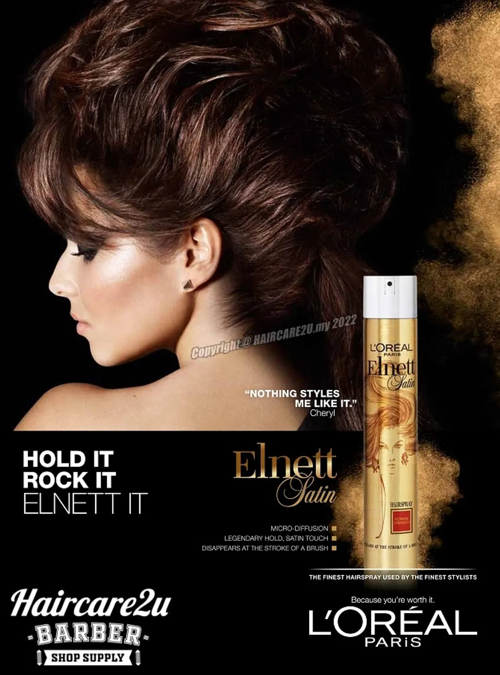 LOREAL PROFESSIONAL PARIS ELNETT SATIN LAQUE HAIR SPRAY LACA 500ML