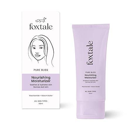 Foxtale glow,hydrate,protect daily moisturizer -50ml niacinamide + kokum butter for all skin types