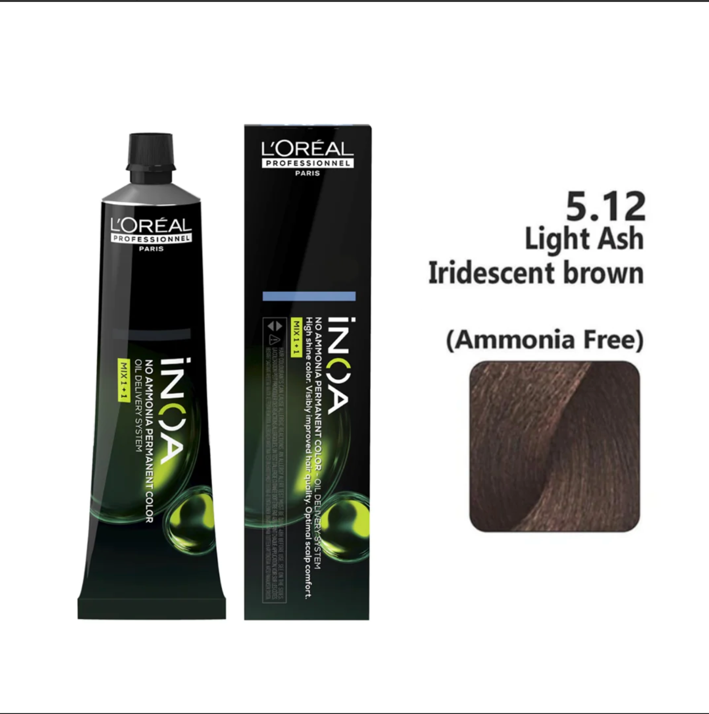 L'Oréal Professionnel Inoa Permanent Hair Dye 5.12 Light Iridescent Ash Brown 60g - Niram Global Private Limited
