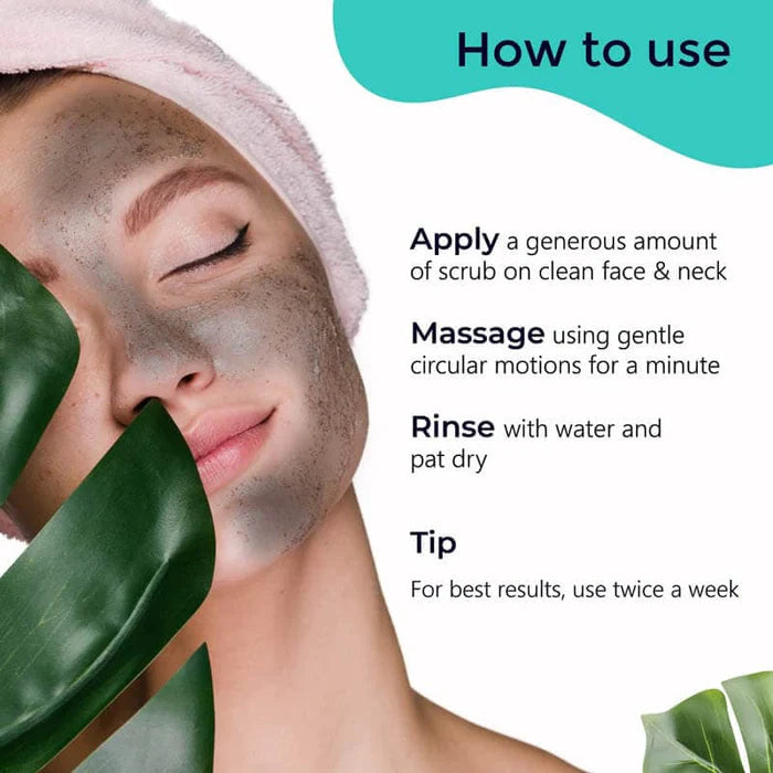 PILGRIM VOLCANIC LAVA ASH FACE SCRUB 100GM -WITH YUGDUGU & WHITE LOTUS