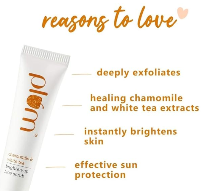 Plum Chamomile & White Tea Brighten-Up Face Scrub (75gm)