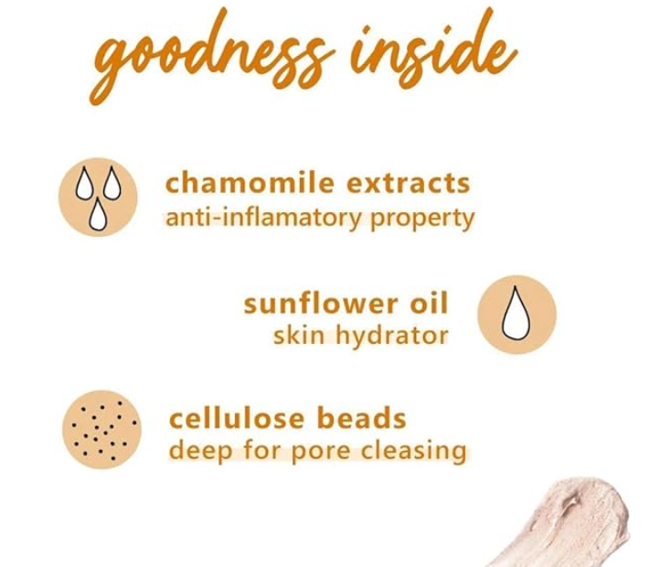 Plum Chamomile & White Tea Brighten-Up Face Scrub (75gm)