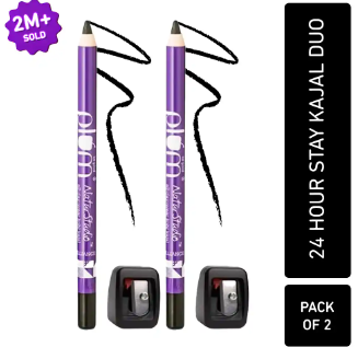 Plum NaturStudio All-Day-Wear Kohl Kajal Twin Pack in Black Brilliance Shade