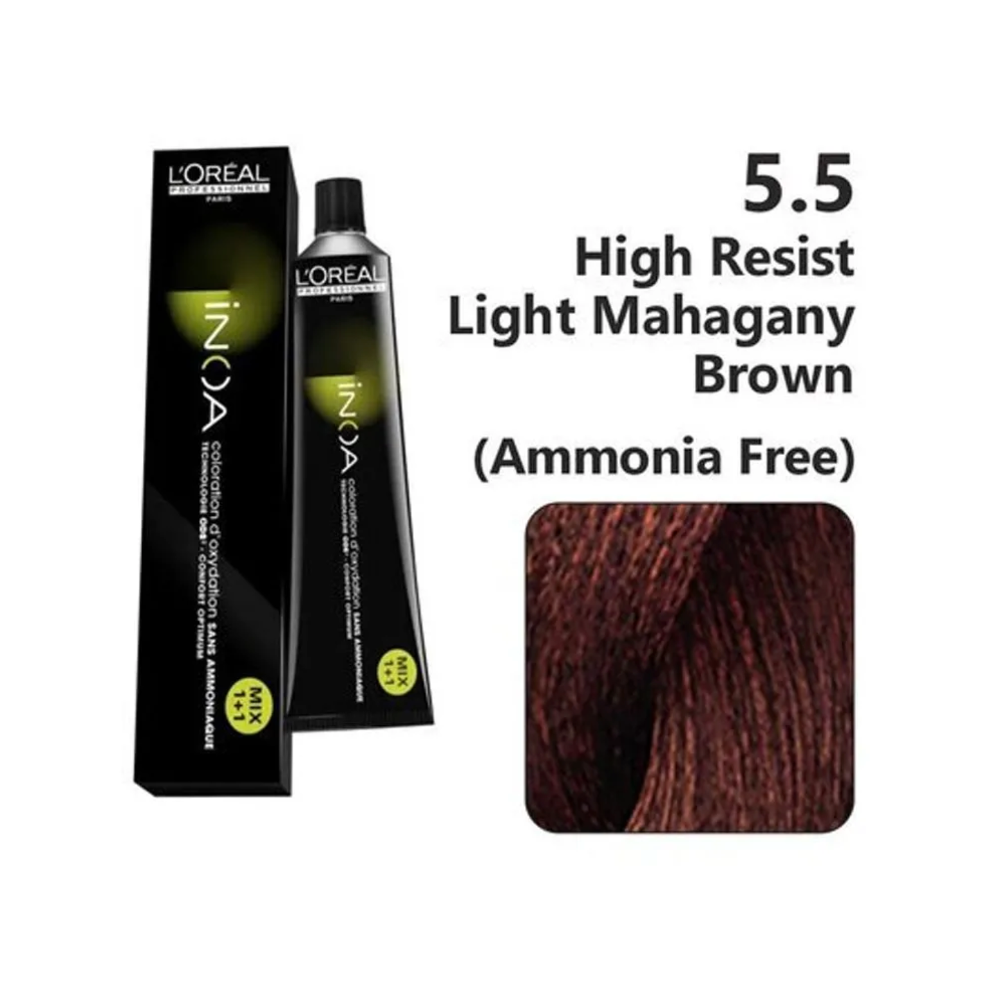 L'Oréal Professionnel Inoa Permanent Hair Dye 5.5 Light Mahogany Brown 60g - Niram Global Private Limited