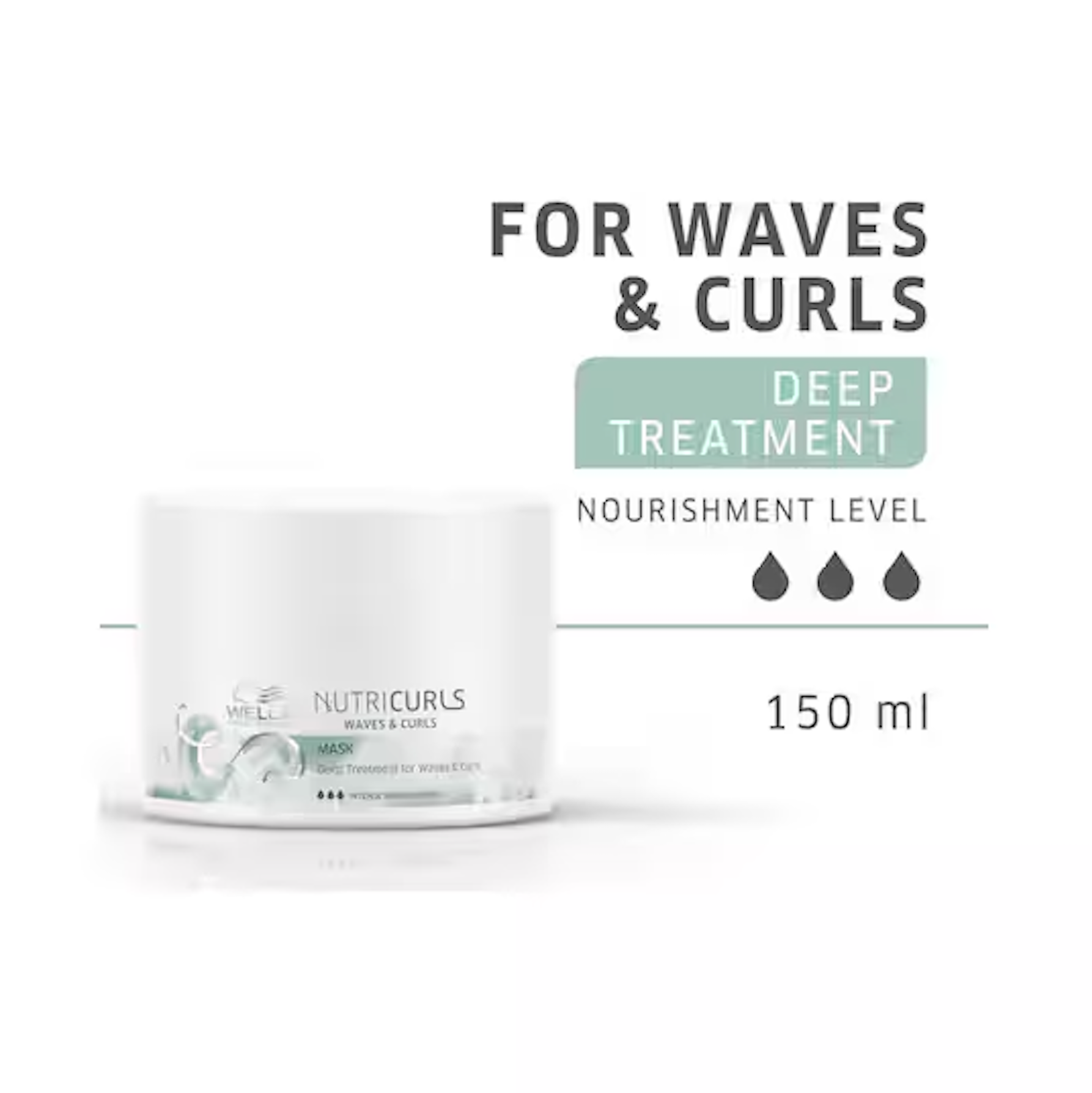 Wella Professionals Nutricurls Deep Treatment Mask for Waves & Curls (150ml) Wella Professionals