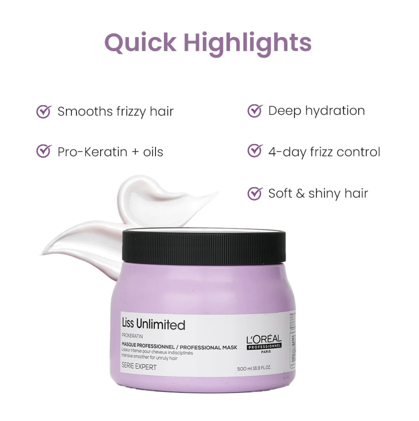 Loreal Professionnel Paris Serie Expert Liss Unlimited 490g loreal professional