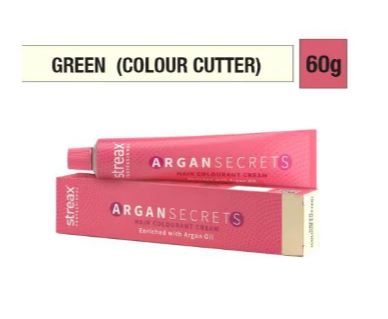 Streax Professional Argan Secrets Hair Colorant Cream – Green Color Cutter Streax Professional