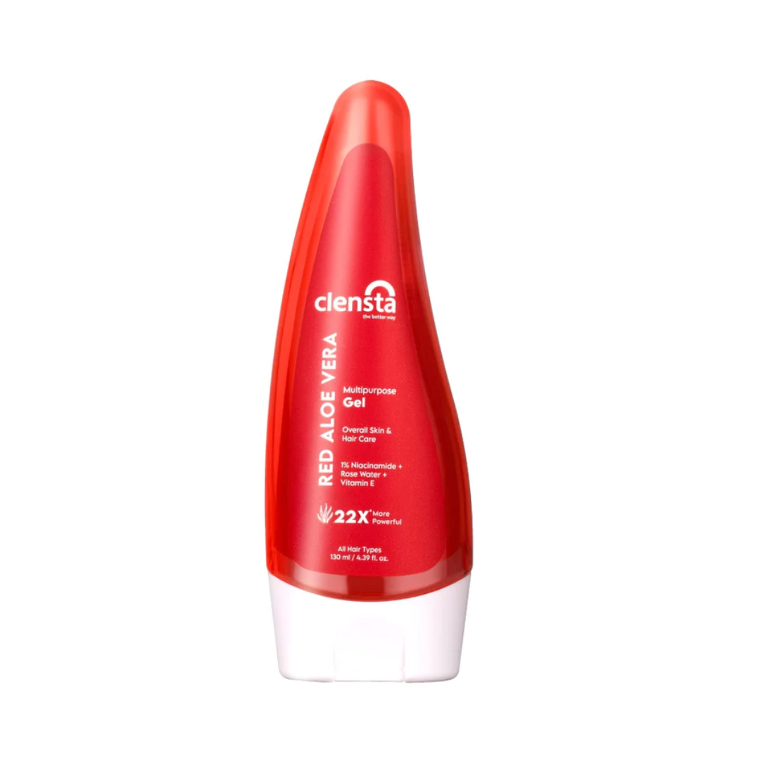 clensta_red_aloe_vera_multipurpose_gel_130ml_overall_skin_and_hair_care_1_niacinamide_rose_water_vitamin_e