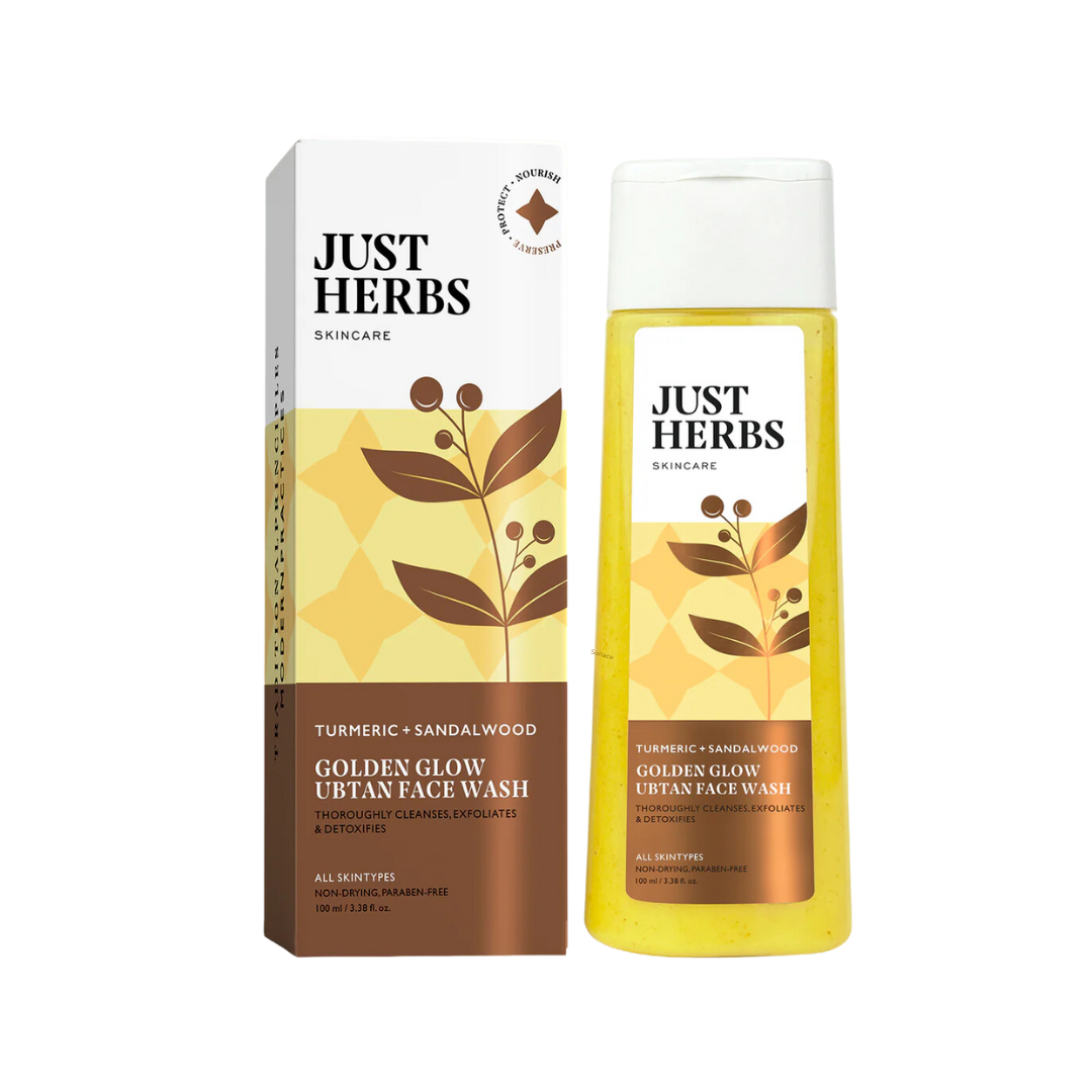 just-herbs-turmeric-sandalwood-golden-glow-ubtan-face-wash-100ml