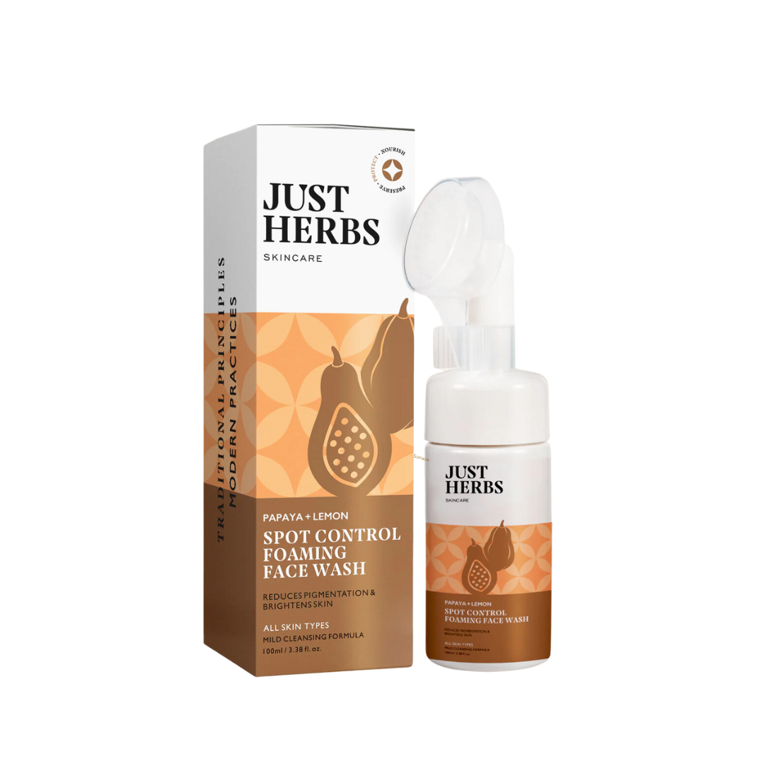 just-herbs-papaya-lemon-spot-control-foaming-face-wash-100ml