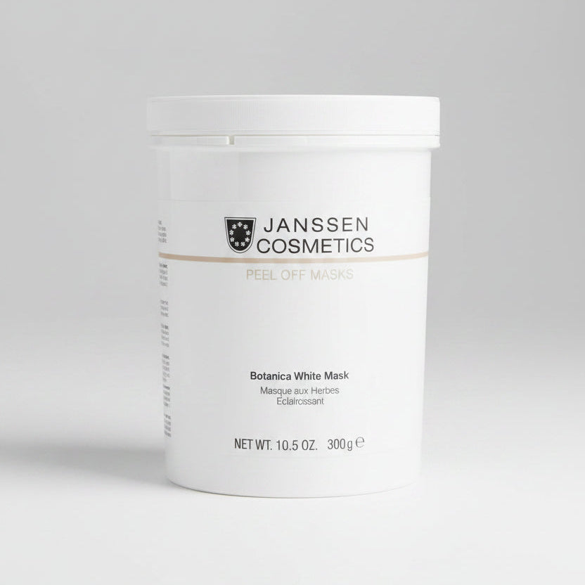 Janssen Cosmetics Botanica White Mask container on a surface