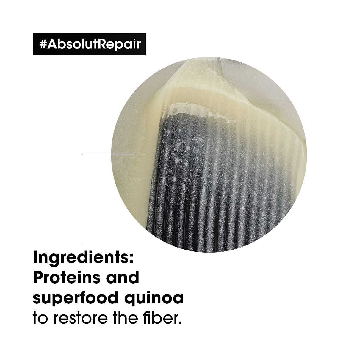 L'Oréal Professionnel Absolut Repair Shampoo With Protein And Gold Quinoa For Dry And Damaged Hair, Serie Expert, 300Ml - Niram Global Private Limited