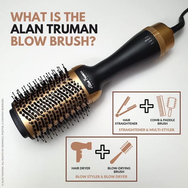 Alan Truman The Blow Brush - Gray & Gold Ceramic - (1PC) - Niram Global Private Limited