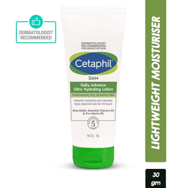 Cetaphil DAM Daily Advance Ultra Hydrating Lotion with Shea Butter & Niacinamide, Sensitive Skin (30g) - Niram Global Private Limited