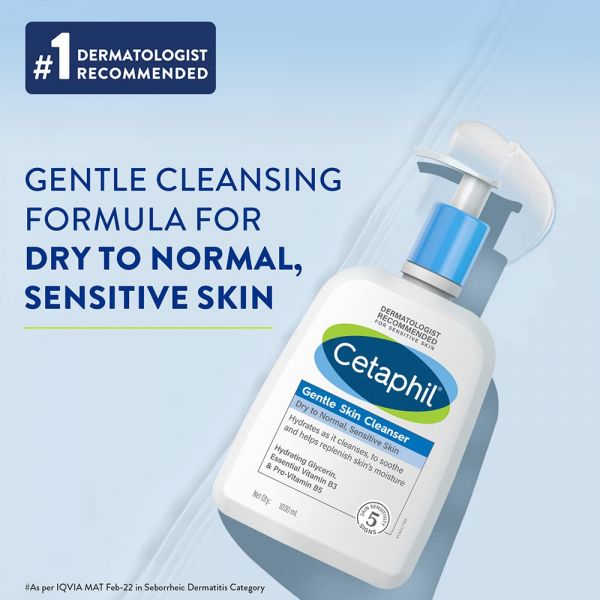 Cetaphil Gentle Skin Cleanser for Dry to Normal Skin with Niacinamide |Dermatologist Recommended (1Ltr) (1000ml) - Niram Global Private Limited