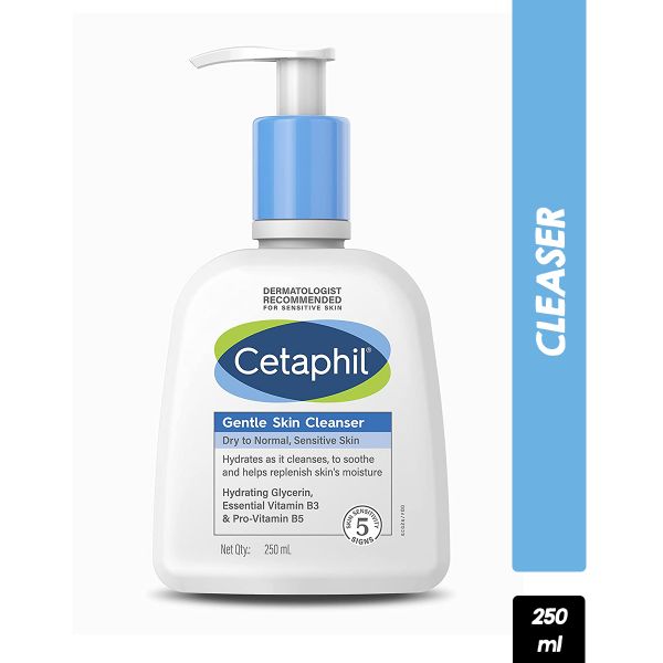 Cetaphil Gentle Skin Cleanser for Dry to Normal, Sensitive Skin - 250 ml| Hydrating Face Wash with Niacinamide,Vitamin B5| Dermatologist Recommended| Paraben, Sulphate Free(250ml) - Niram Global Private Limited