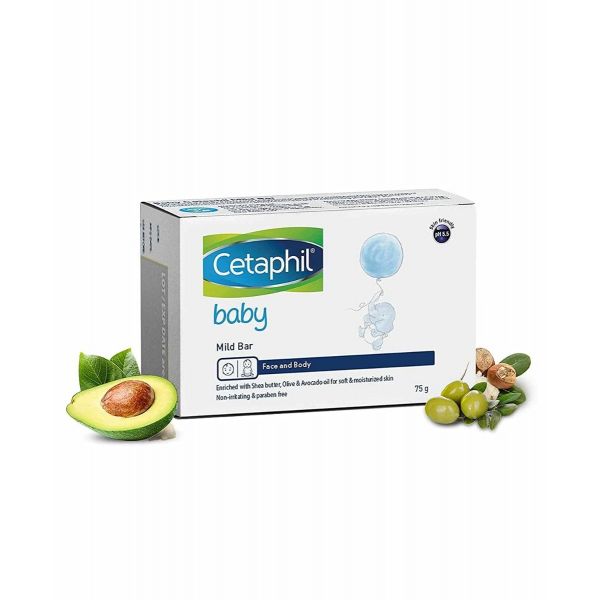 Cetaphil Baby Mild Bar 75gm, Kids Soap for Bath, White, Medium - Niram Global Private Limited