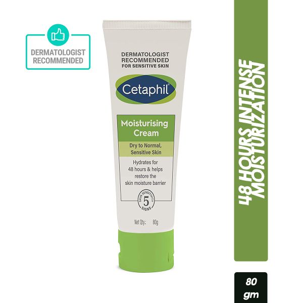 Cetaphil Moisturising Cream for dry to very dry Sensitive skin, Dermatologist Recommended for Face & Body (80gm) - Niram Global Private Limited