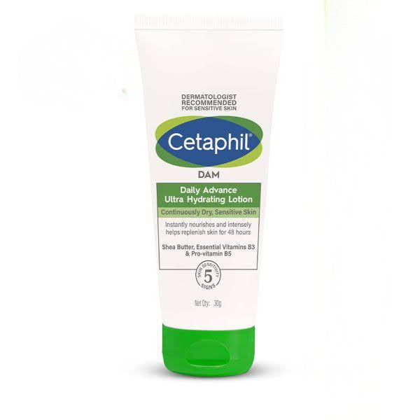 Cetaphil DAM Daily Advance Ultra Hydrating Lotion with Shea Butter & Niacinamide, Sensitive Skin (30g) cetaphil
