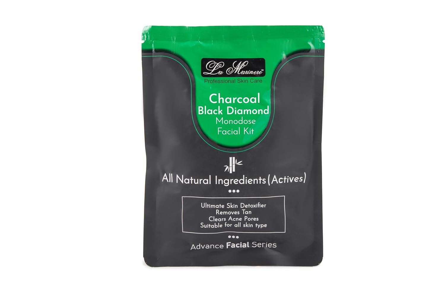 La Marinere Charcoal Monodose Facial kit - Black Diamond (47gm)