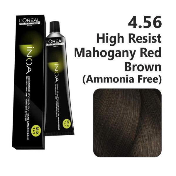 Loreal Professionnel Paris INOA Ammonia-free Permanent Hair Color - 4.56 (High Resist Mahogany Red Brown) - Niram Global Private Limited