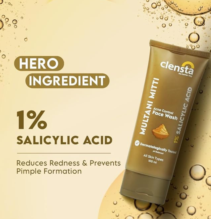 Clensta multani mitti acne control face wash 100ml