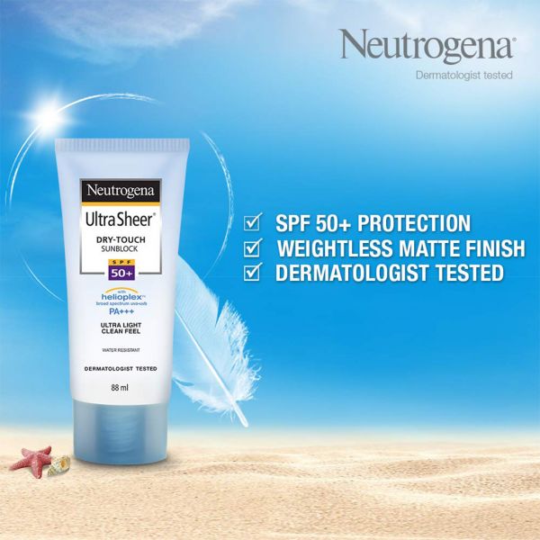 Neutrogena Ultra Sheer Dry-Touch Sunblock SPF 50+ (88ml) - Niram Global Private Limited