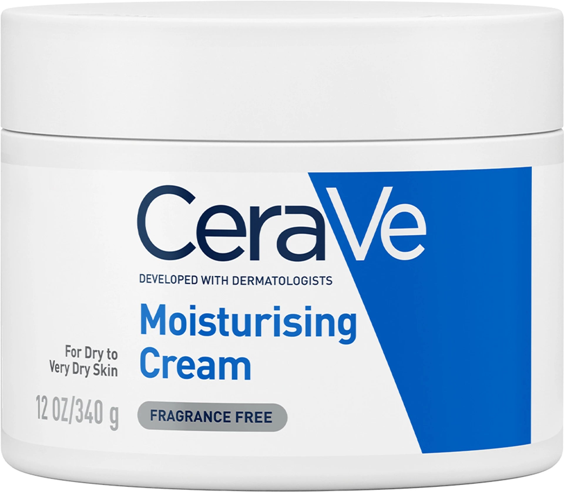 CeraVe Moisturizer For Dry Skin, Barrier Repair Cream with Ceramides, Dermatologist recommended – 340 gm CeraVe
