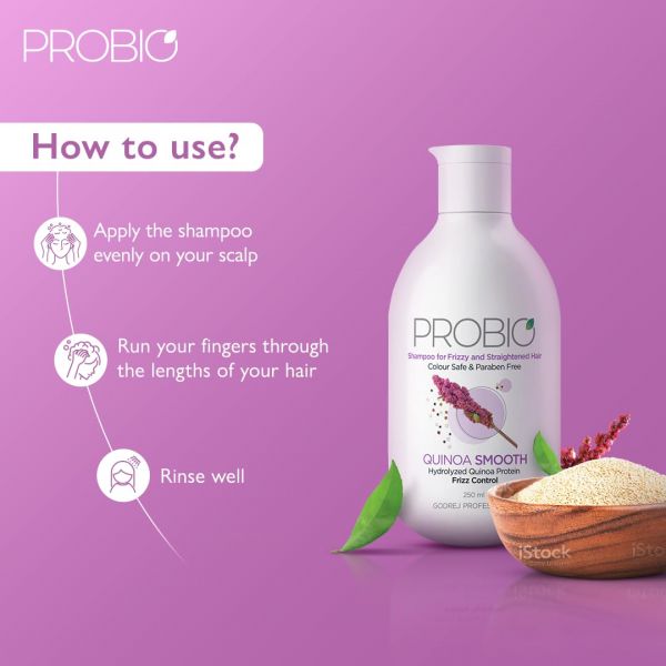 Godrej Professional Probio Quinoa Smooth Shampoo (250ml) - Niram Global Private Limited