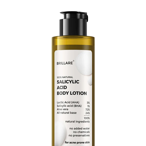 Brillare 100% natural salicylic acid Body Lotion 200ml-for acne prone skin