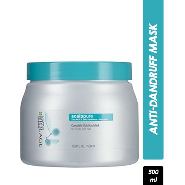 Matrix biolage scalpure zinc PCA+ piroctone olamine+bergamot complete ' solution mask ' 500ml- for scalp & hair - Niram Global Private Limited