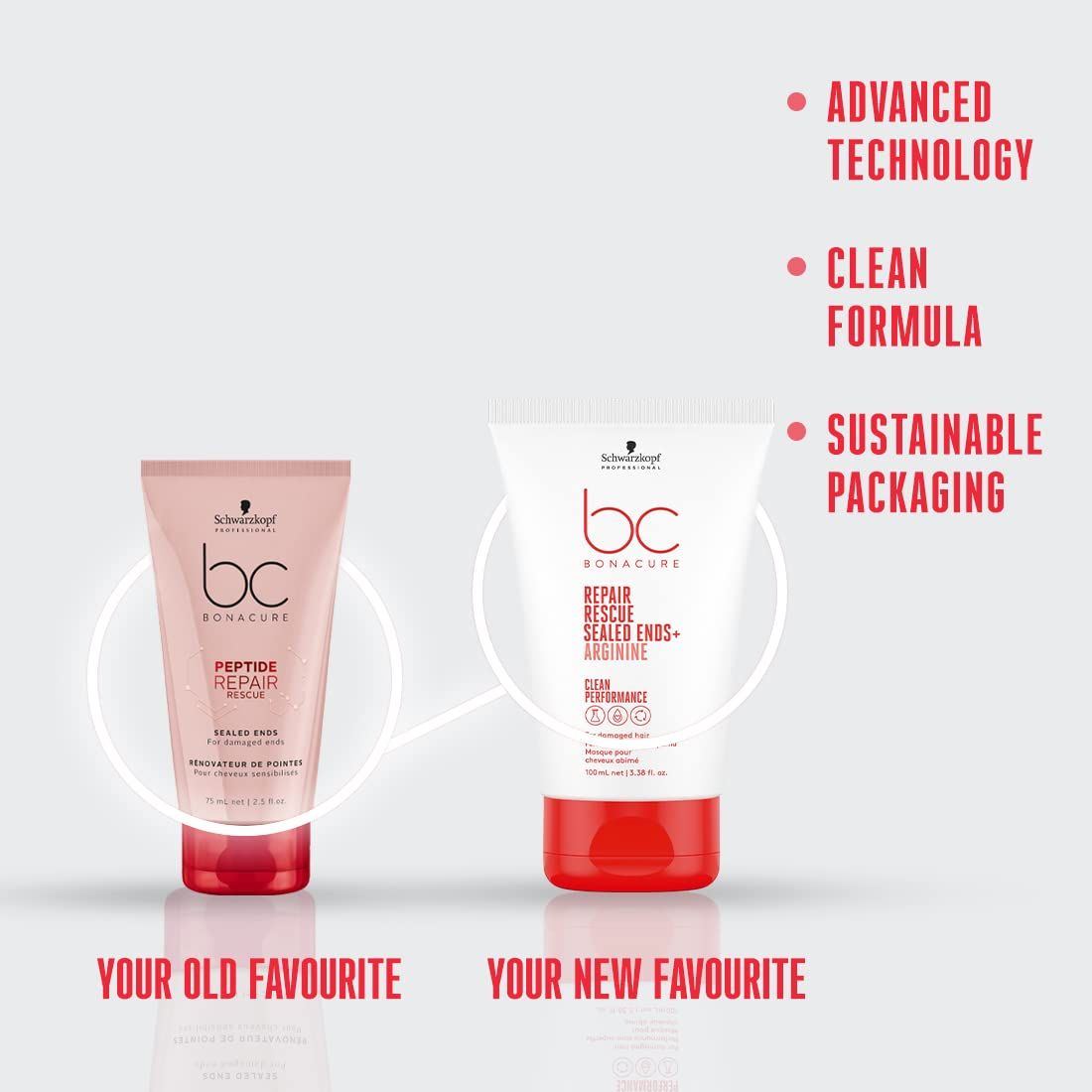 Schwarzkopf Professional BC Bonacure Peptide Repair Rescue Sealed Ends (75ml) Schwarzkopf