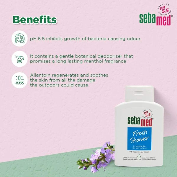 Sebamed Fresh Shower- PH 5.5- Revitalises Skin- Suitable For Sensitive Skin- For Active Lifestyle (200ml) - Niram Global Private Limited