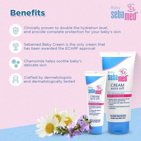 Sebamed Baby Cream Extra Soft (PH5.5) For delicate skin with Panthenol (200ml) - Niram Global Private Limited