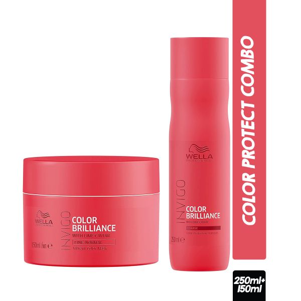 Wella Professionals INVIGO Color Brilliance Combo (Mask - 150ml & Shampoo - 250ml) - Niram Global Private Limited