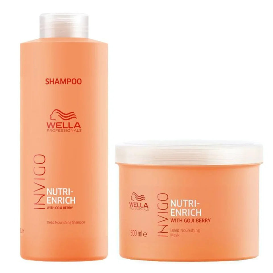 Wella Professionals INVIGO Nutri-Enrich Shampoo 1000ml + Mask 500ml Combo Wella Professionals