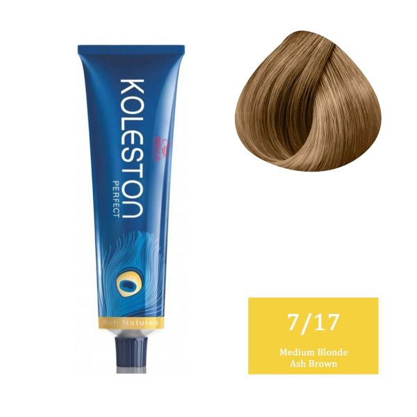 Wella Professionals Koleston Perfect Rich Naturals - 7/17 Medium Blonde Ash Brown - Niram Global Private Limited
