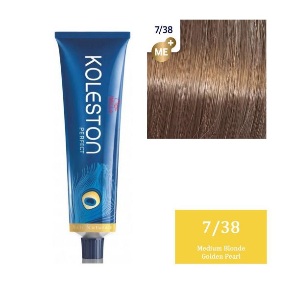 Wella Professionals Koleston Perfect Rich Naturals - 7/38 Medium Blonde Golden Pearl - Niram Global Private Limited