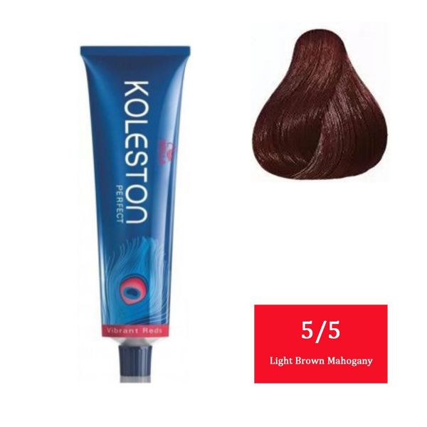 Wella Professionals Koleston Perfect Vibrant Reds - 5/5 Light Brown Mahogany - Niram Global Private Limited