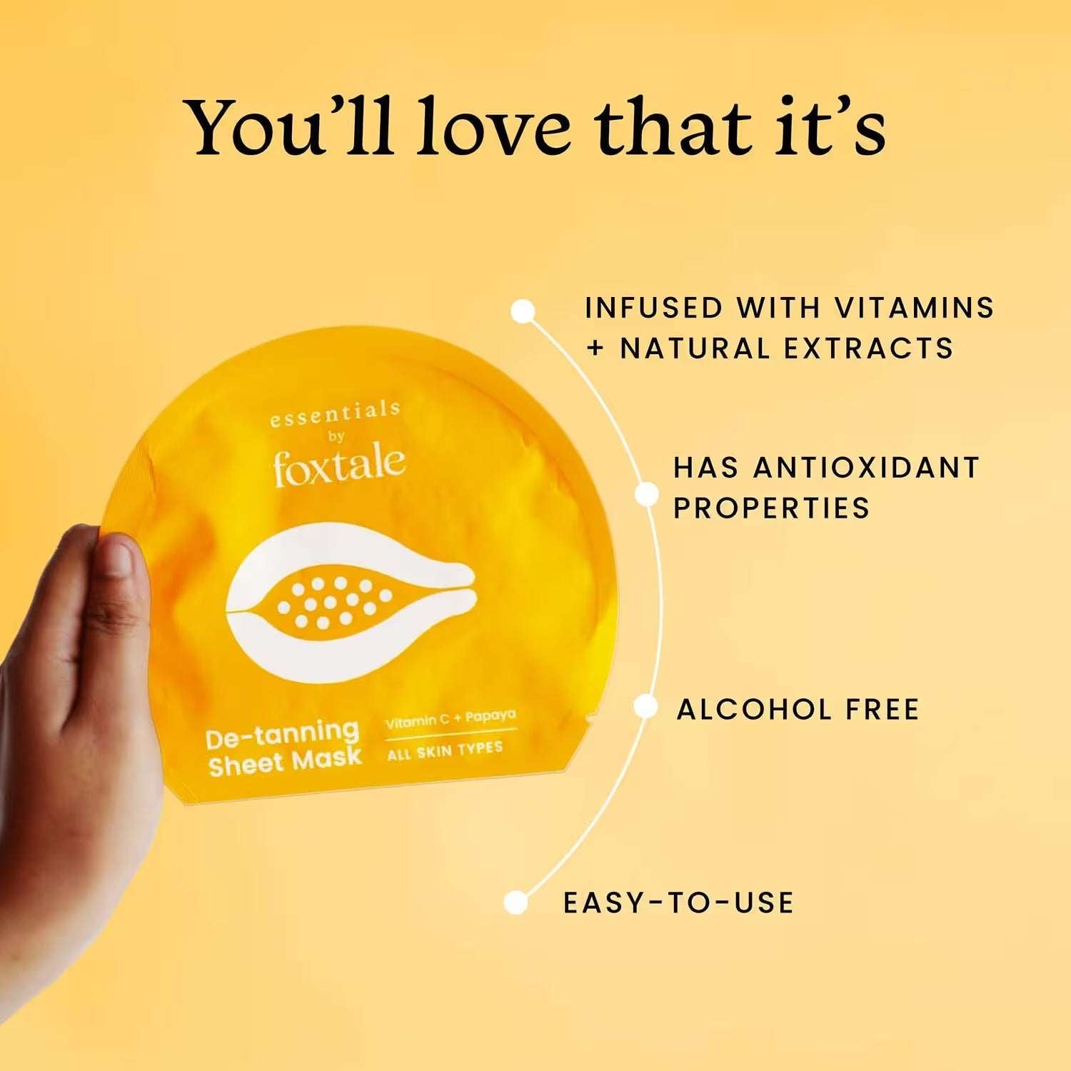 Foxtale Essentials Tan Removal Sheet Mask Foxtale