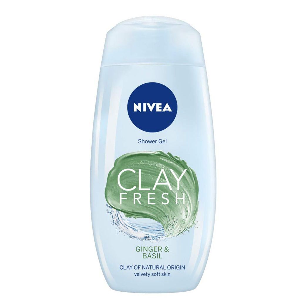 NIVEA Clay Fresh Ginger & Basil Shower Gel (250ml) - Niram