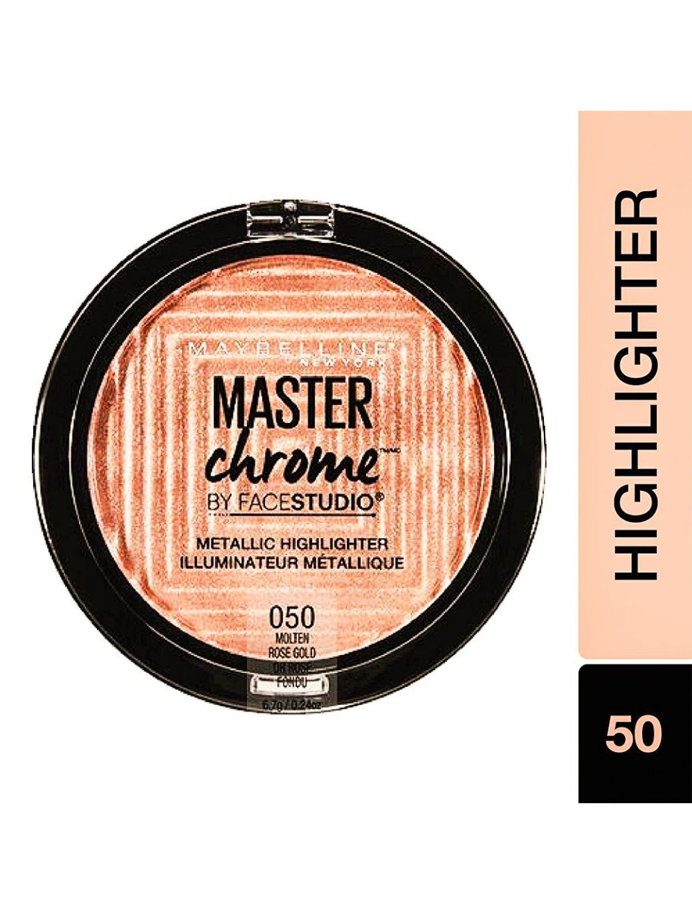 Maybelline Master Chrome Metallic Highlighter - Molten Rose Gold (6.7gm) - Niram
