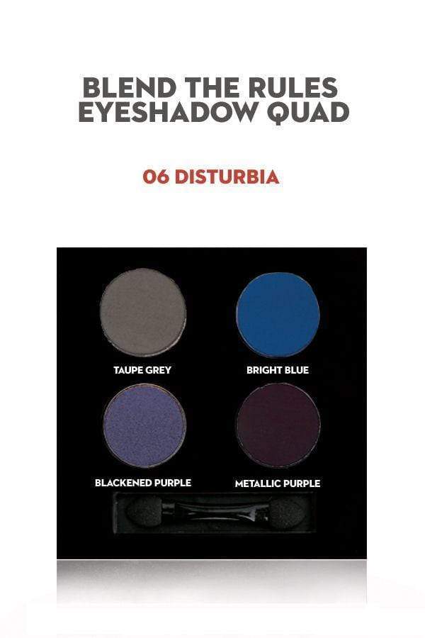 Sugar Blend The Rules Eye Shadow Quad - 06 Disturbia (5gm) - Niram